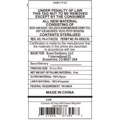 Kelty Cosmic 40 Deg 550 Down Sleeping Bag, Regular Size, Right-Hand 9 Kelty Cosmic 40 Deg 550 Down Sleeping Bag, Regular Size, Right-Hand -Camp equipment-Kelty kelty cosmic 40 deg 550 down sleeping bag regular size right hand 110