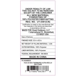 Kelty Tuck 20 Deg Thermapro Ultra Sleeping Bag, Regular Size, Left-Hand -Camp equipment-Kelty kelty tuck 20 deg thermapro ultra sleeping bag regular size left hand 133