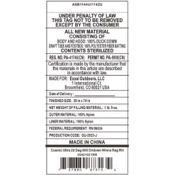 Kelty Womens Cosmic Ultra 20 Deg 800 DriDown Sleeping Bag, Regular Size, Right-Hand -Camp equipment-Kelty kelty women s cosmic ultra 20 deg 800 dridown sleeping bag regular size right hand 106